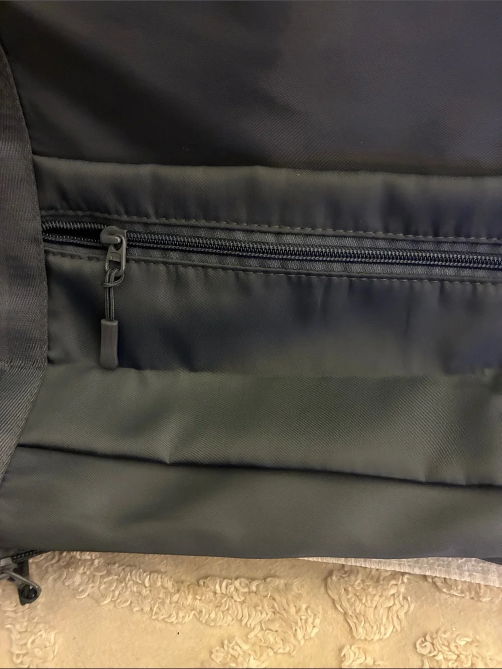 NWOT The Foldie Black Duffel Bag with Front Pocket-Great bag!!!